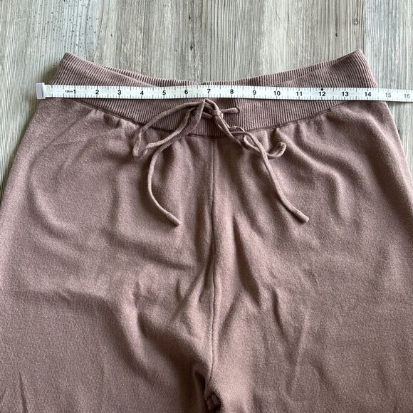 Wide Leg Viscose Drawstring Sweatpants Taupe Size XL - Picture 3 of 7